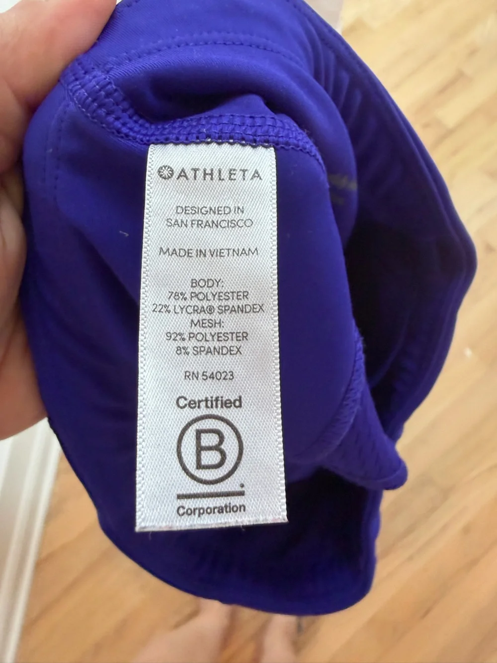 Electric Blue Athletic Capri Leggings W Mesh Panels